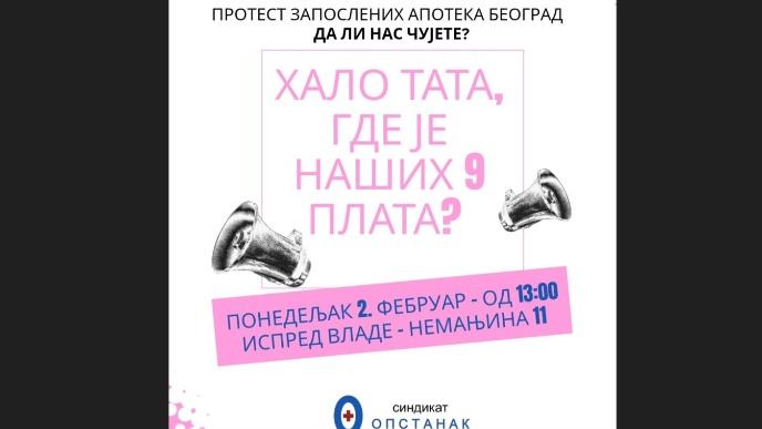 Protest radnika ispred Vlade